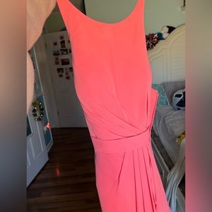 Peach floor length dress